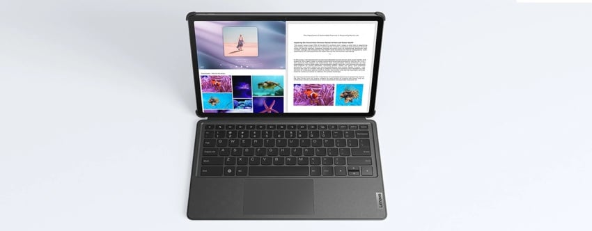 Tab P12 with optional ThinkPad-style magnetic keyboard 