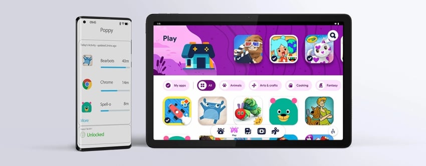 Google Kids Space on Lenovo Tab M11 tablet